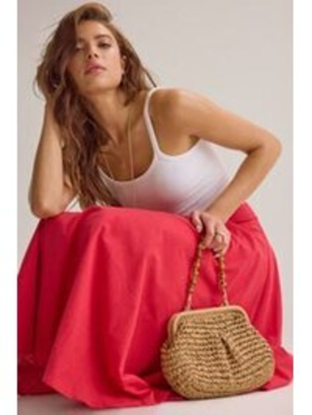 Altar'd State Lunella Red Maxi Skirt Size Medium NWT